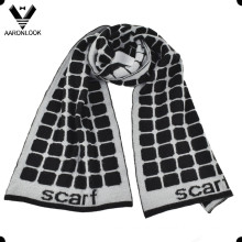 2016 Latest Soft Acrylic Double Side Jacquard Grid Pattern Scarf